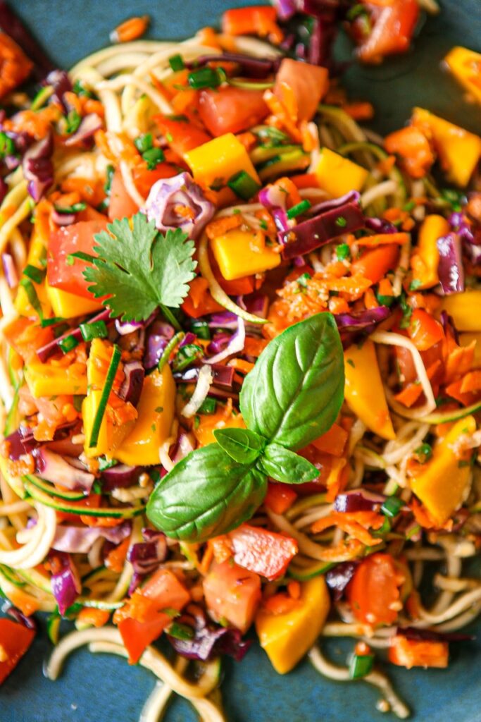 salad that looks like a rainbow